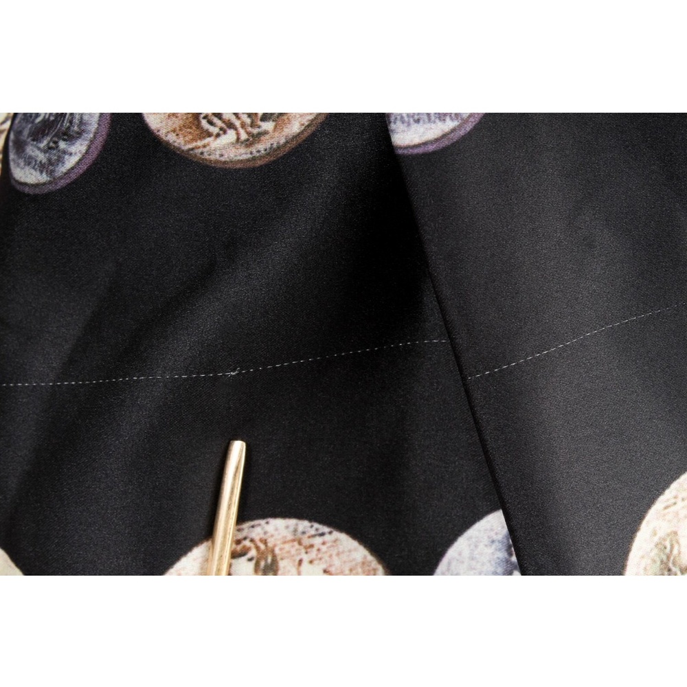 🍍Woo Woo Shop Black Floral & Coin Pattern Dress - Picture 6 of 7